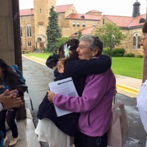 Day 8 _ Sister Margaret hug